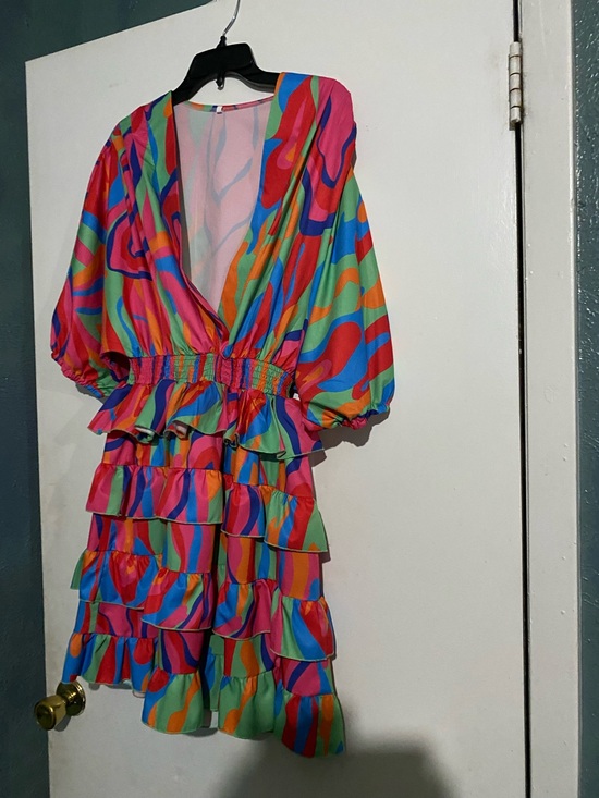 Dresses & Skirts - Vibrant Multicolor Ruffle Tiered Dress